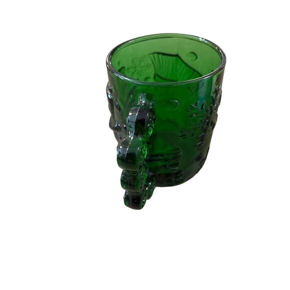 Vintage Arcoroc Emerald Green snowman glass mug cup France - Picture 4 of 6